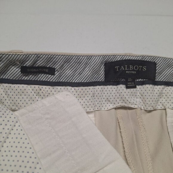 Talbots Signature Crop Petite Pants Capri Khaki Womens 10 P Short Work Office - Picture 4 of 8